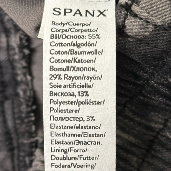 Spanx Stretch Twill‎ Cargo Black and Gray Camo Print Joggers Size 8 - Picture 9 of 10